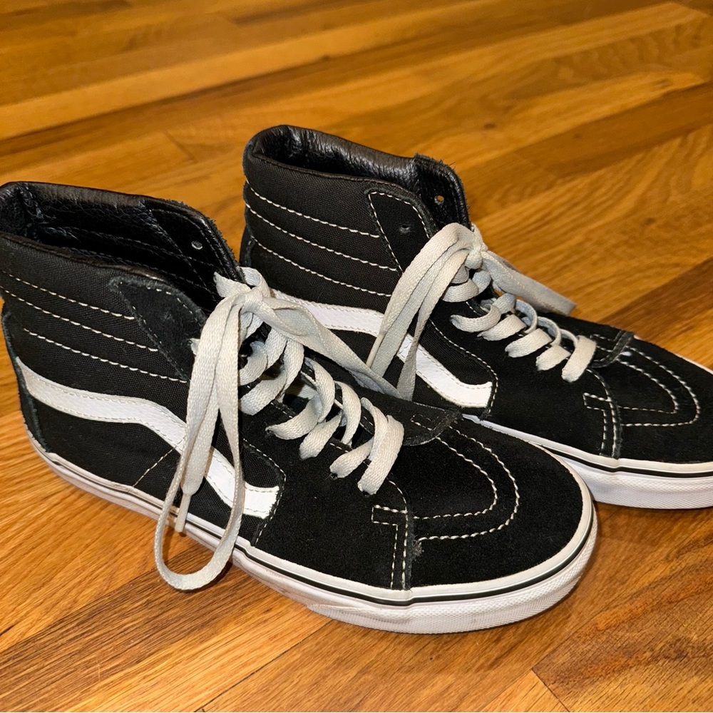 Vans Sk8-Hi Canvas Black & White Shoes